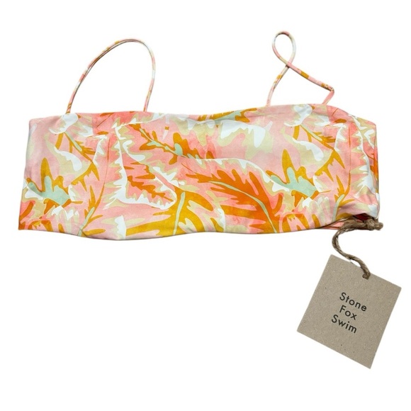 Stone Fox bandeau Style Bikini Top NWT